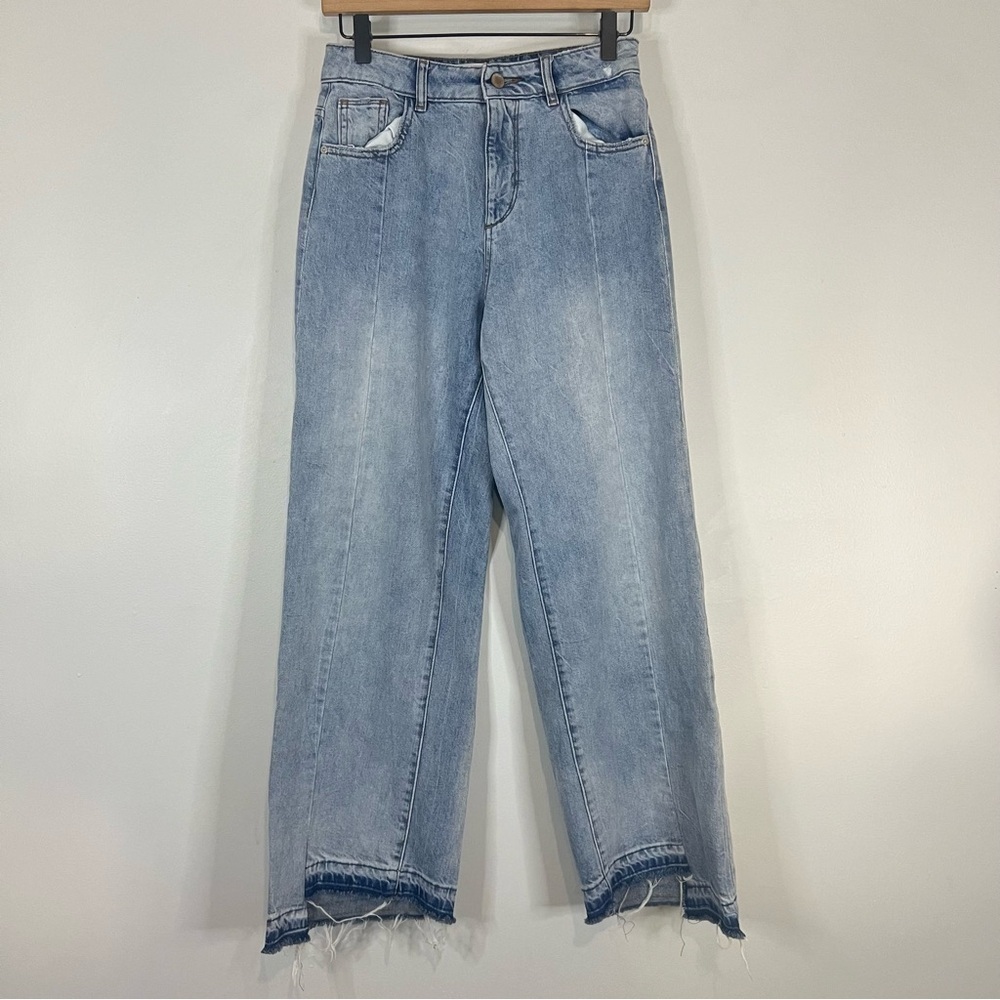 DL1961 Light Blue Wide-Leg Jeans